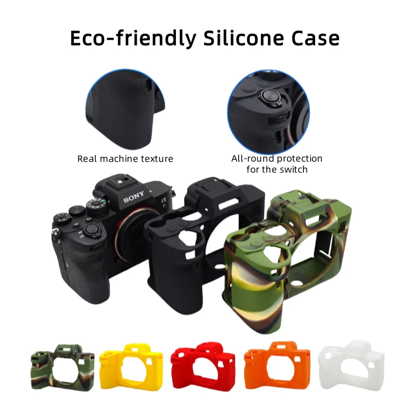 

Silicone Protective Case For Sony A7 A7S A7R I II III Camera Protective Accessories Soft Rubber Color Frame Skin Body Case Cover