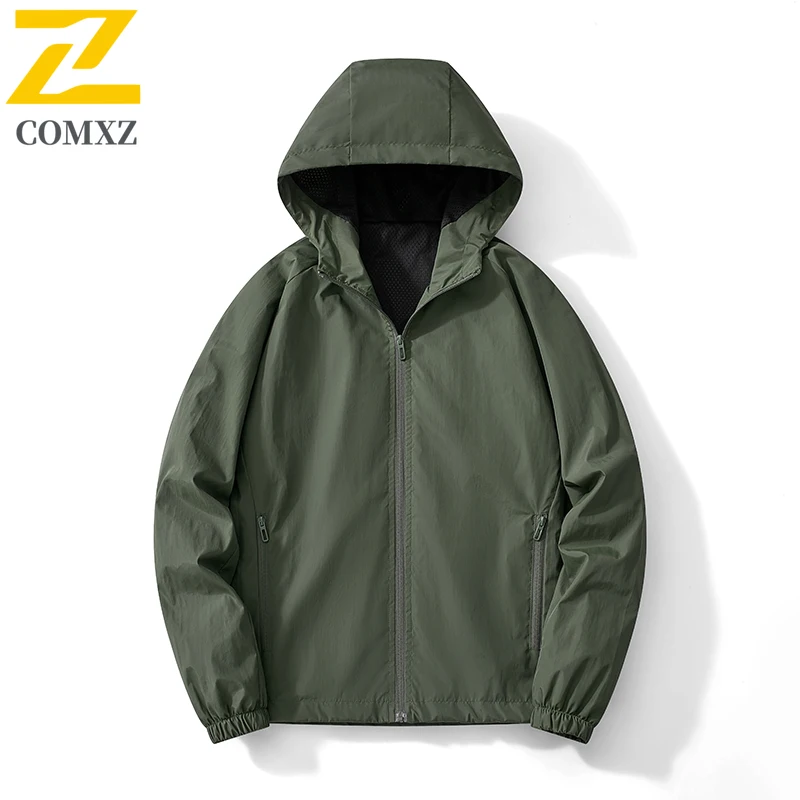 

Men Casual Jacket 2025 Spring and Autumn New Windproof and Waterproof Camping Hooded Jacket Outdoor Travel Mountaineering Jacket