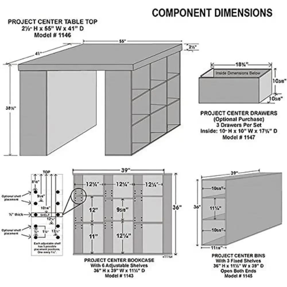 Double-Sided 9-Compartment Bookcase Desk in Black