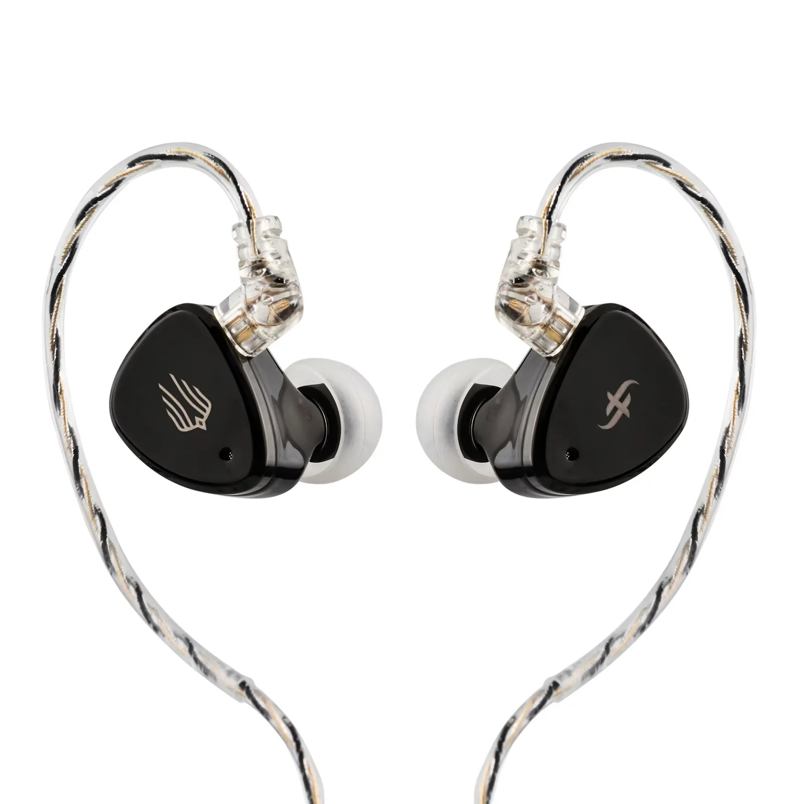 Simgot Em6l 1dd + 4ba Hybride Driver In-Ear Monitor Hifi Iem Oortelefoon Met Afneembare Ofc Zilveren Kabel Voor Muzikant Audiofiel