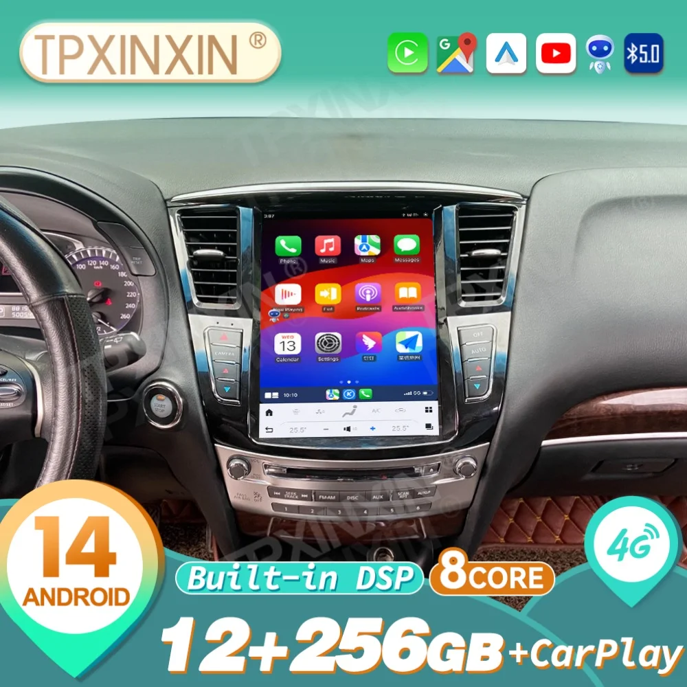 

Для Infiniti QX60 IX35 2014 ~ 2019 Android 14 автомобильный радиоприемник CAPLAY WIFI автомобильный радиоприемник мультимедийный carplay навигация Google Store