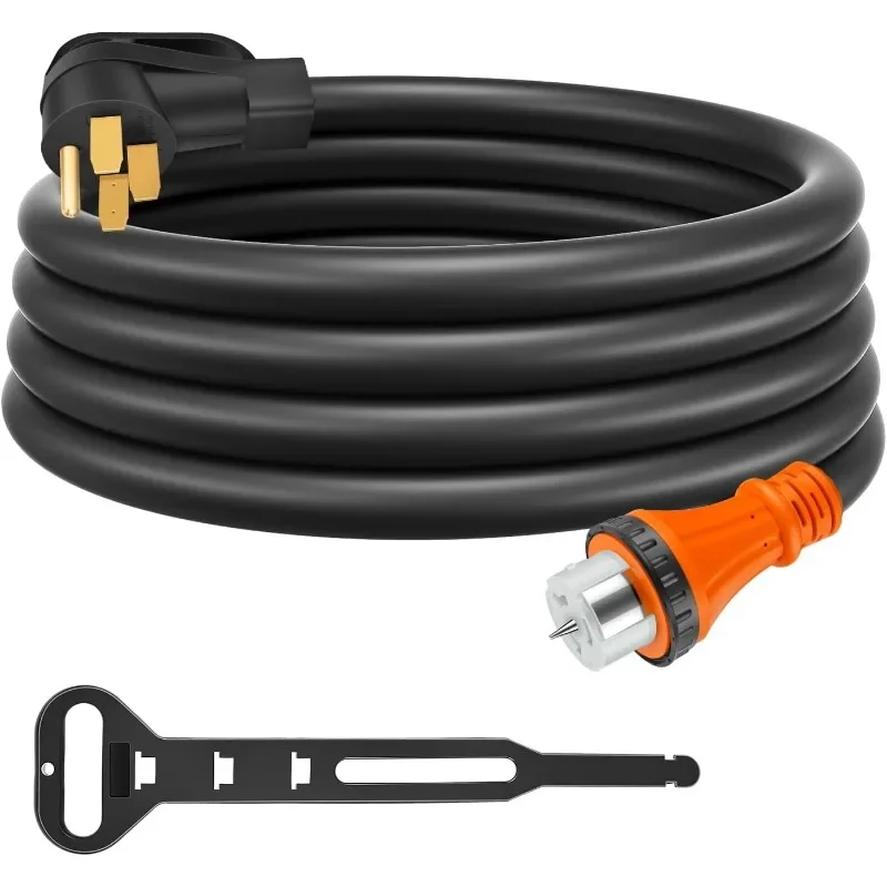 سلك مولد 50 أمبير 15 قدم، NEMA 14-50p إلى CS6364 & SS2-50R سلك طاقة للطوارئ، 125/250 فولت، 12500 واط