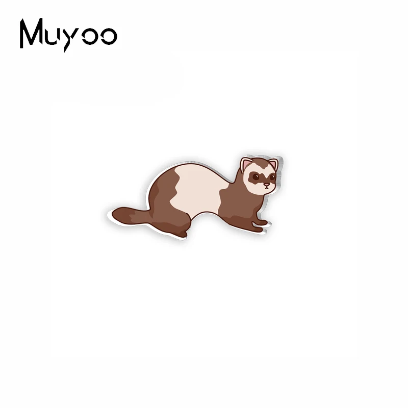 2023 New Arrival FashionFerret Cute Fun Pet Animal Handcraft Epoxy Acrylic Resin Lapel Pins Badge Pin