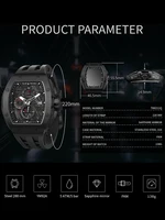 TSAR BOMBA Watch for Men Luxury Quartz Tonneau Wristwatch Sapphire Chronograph Waterproof Clock Valentine's day Gift 2023 New photo 6