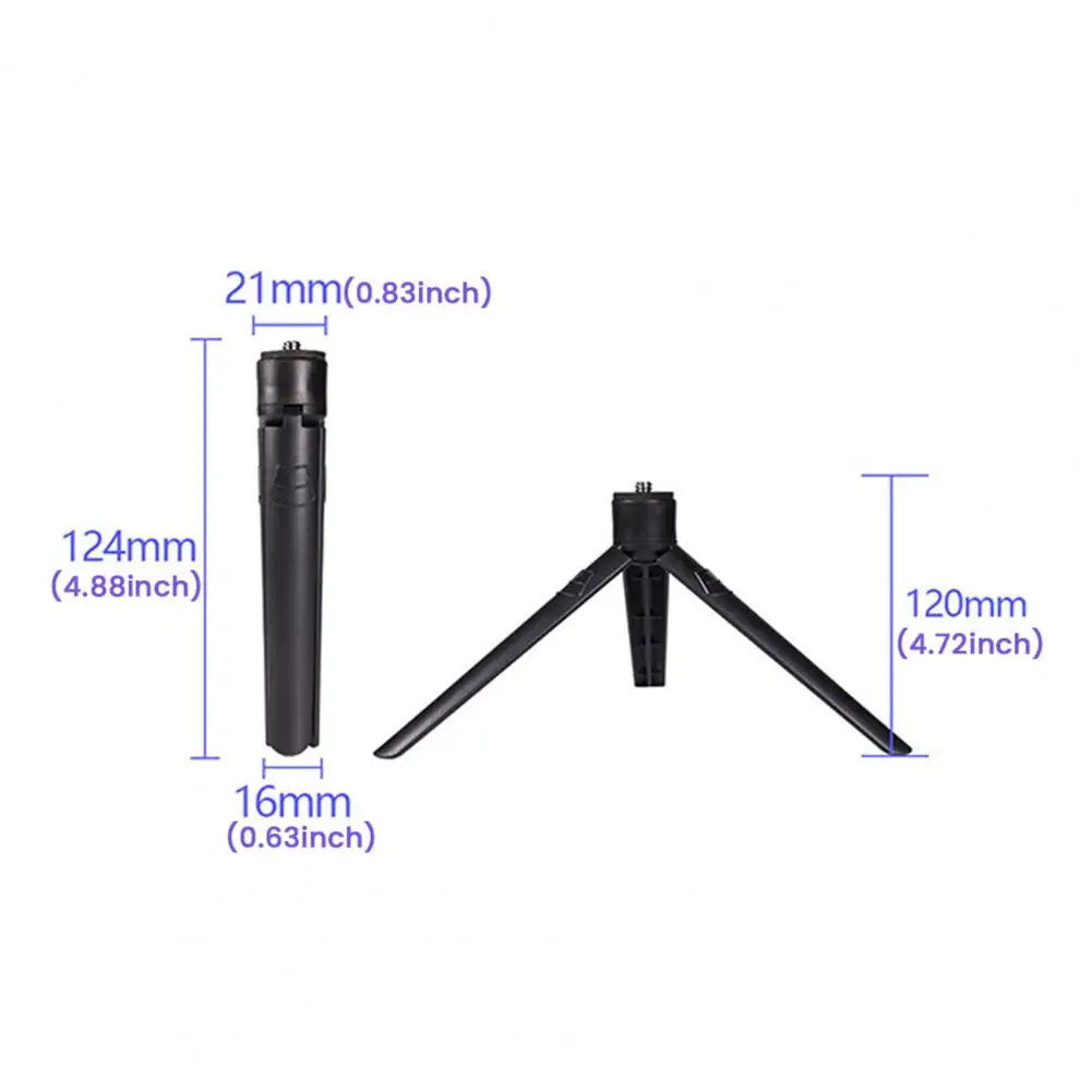 2025 Camera Tripod Holder 1kg Load-capacity Compact Design Foldable Universal 1/4 Screw Tripod Holder Phone Stand