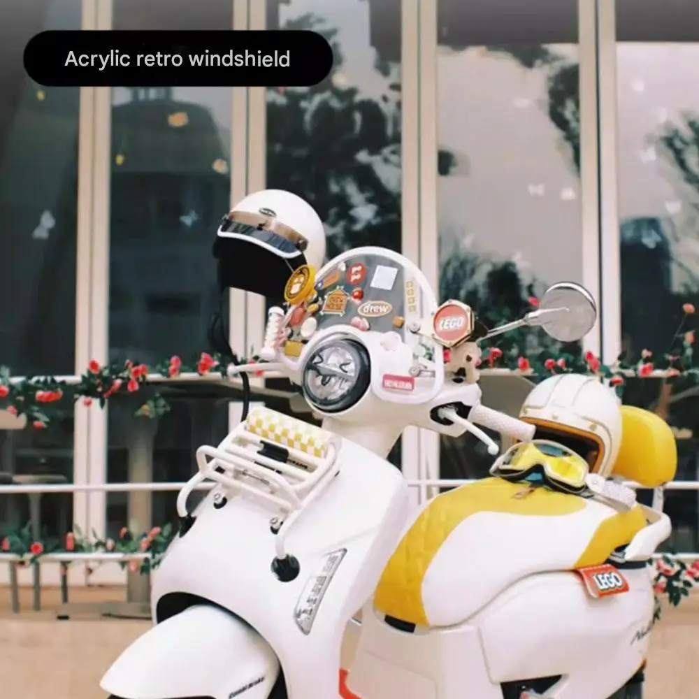 For modifying the windshield of Sundiro Honda NS125LA includes white edging strips made of ultra-high plasticity polymer mater