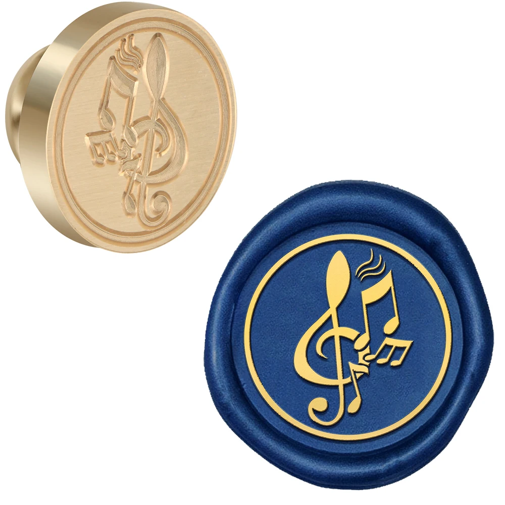 Wax Seal Stamp Head Music Note Replacement Sealing Brass Stamp Head Olny for Embellishment of Envelope Invitations Greeting Card