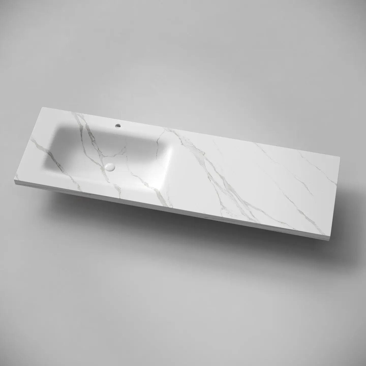 Hot bending basin Rock slab Hot bending integrated  Wash Customized lengthened and widened cut corner Double