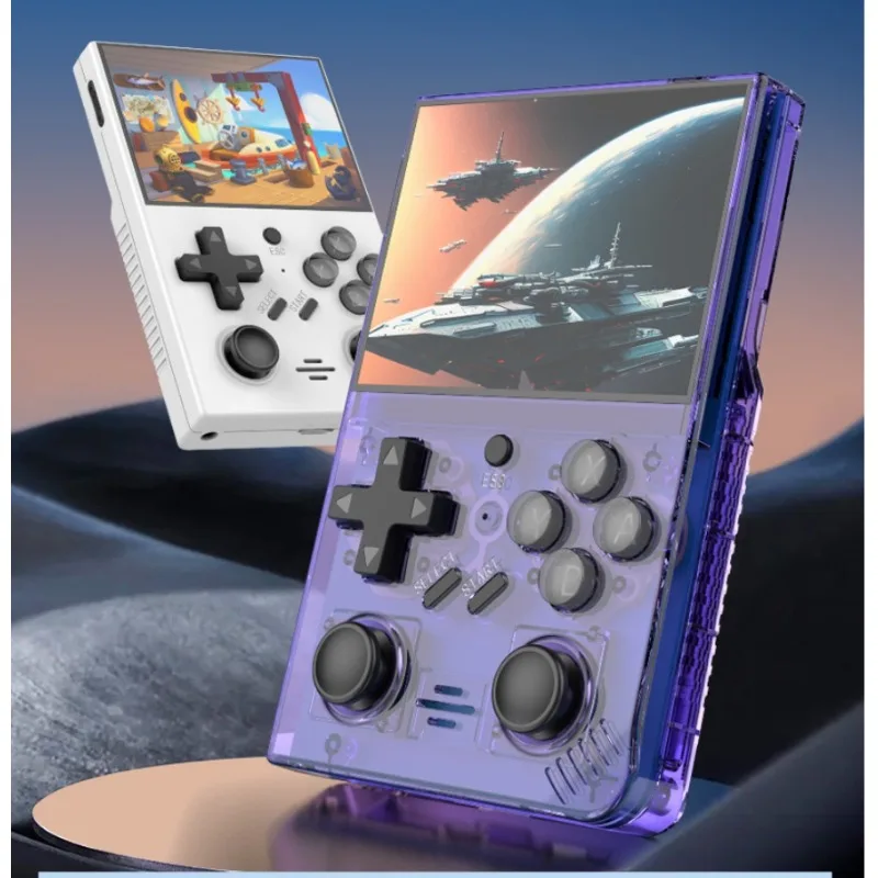 

DR35 Plus Retro Handheld Video Game Console Linux System 3.5 Inch IPS Screen DR35 Plus Portable Pocket Video Player 64GB Games