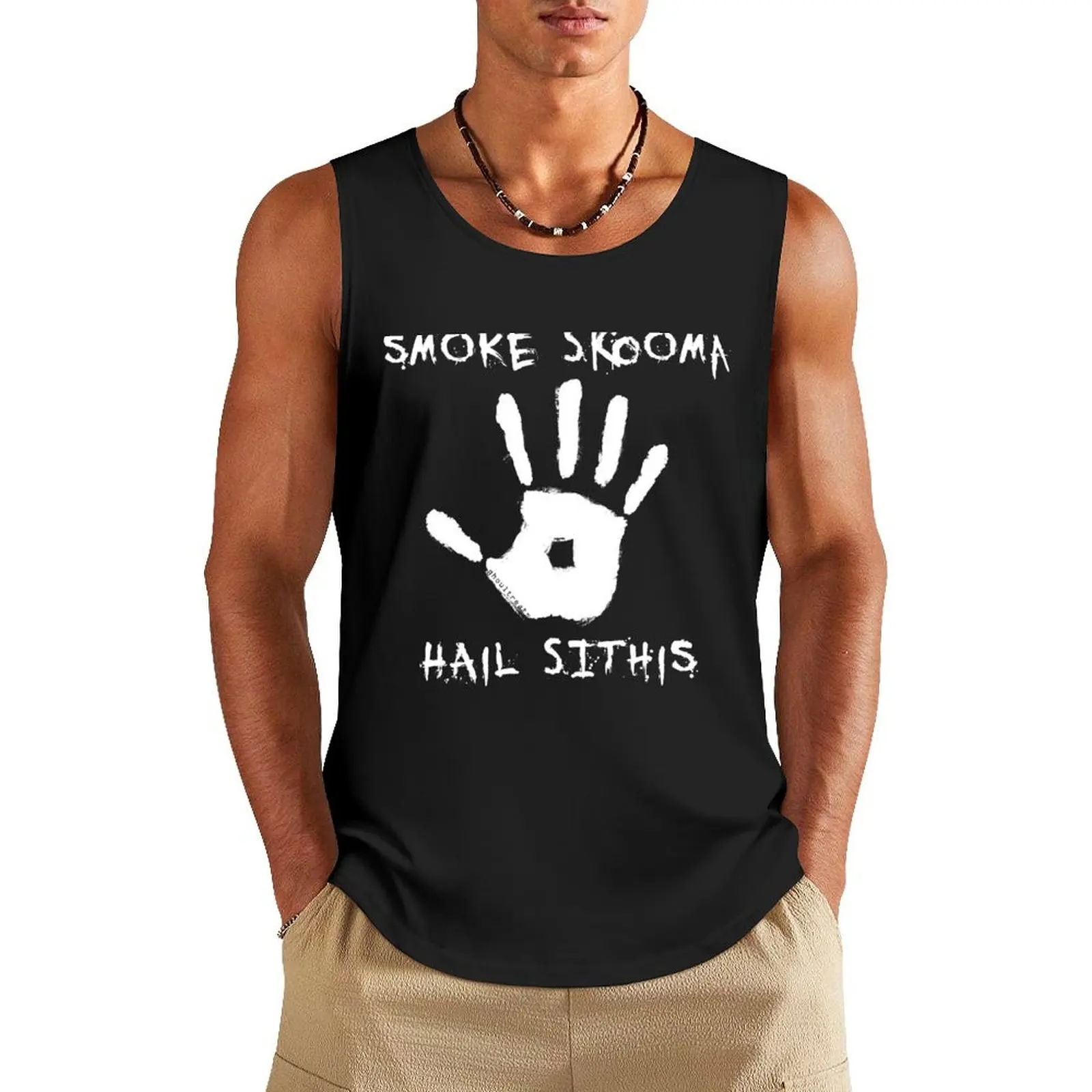 SMOKE SKOOMA HAIL SITHIS Tank Top t shirts Working vest man vest Japanese t-shirt