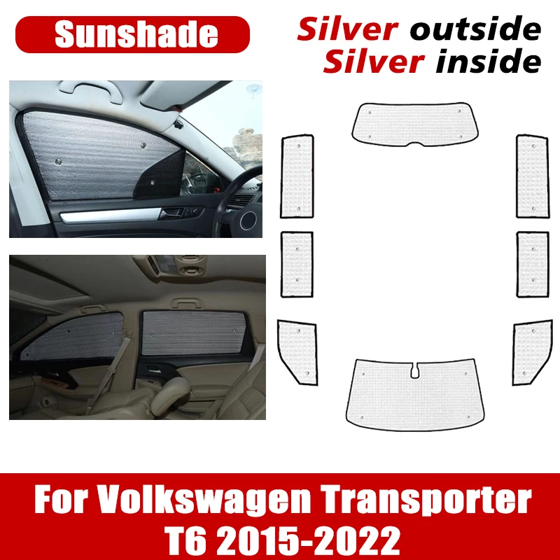 

Full Cover Visor For Volkswagen VW Transporter Caravelle Multivan Doubleback T6 2015-2022 SWB Window Sunshade Car Accessories