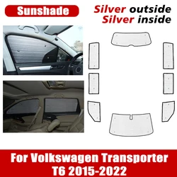 For Volkswagen VW Transporter Caravelle Multivan Doubleback T6 2015-2022 SWB Full Covers Visor Windows Sunshades Car Accessories