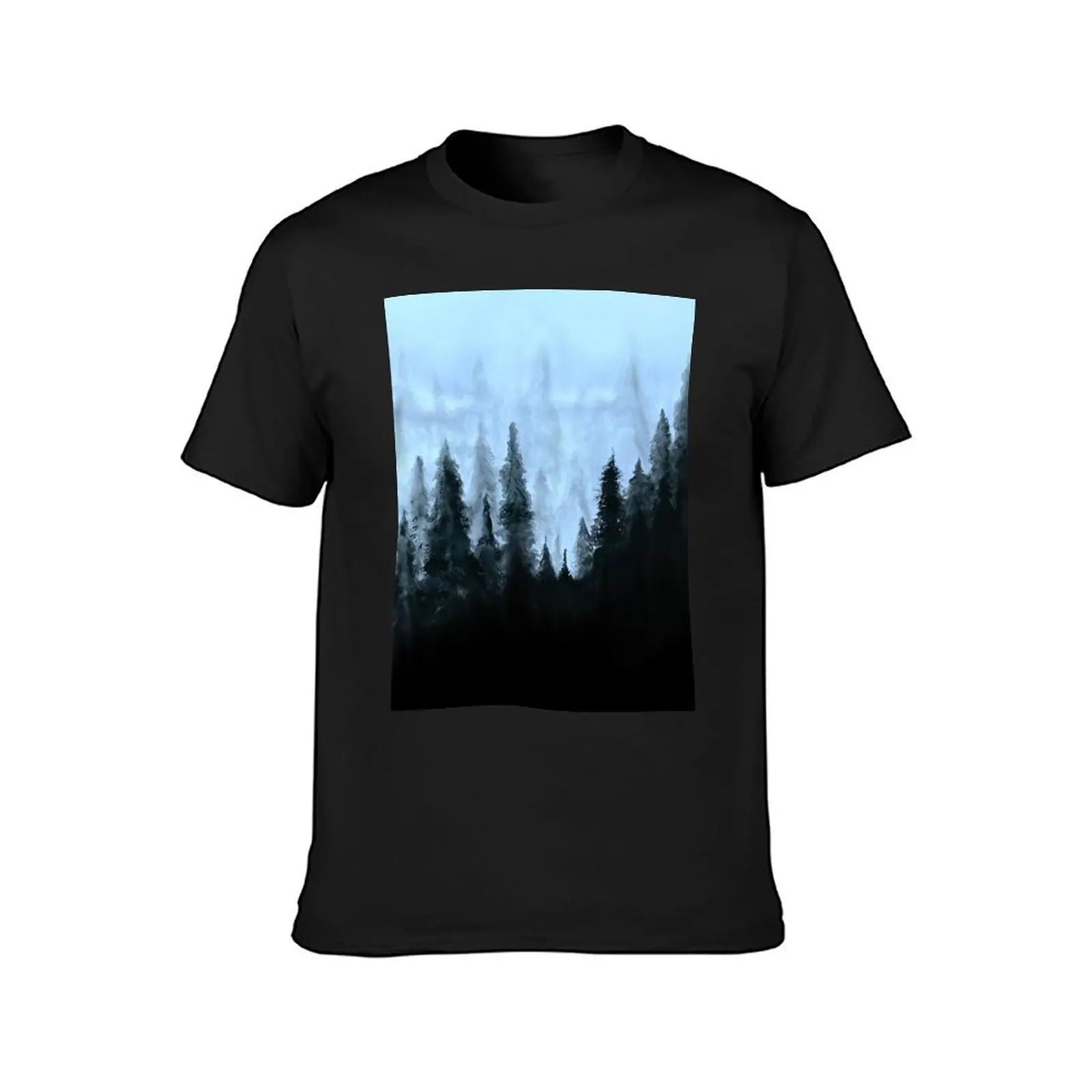 Misty forest T-Shirt cute tops sublime for a boy summer tops Men's t-shirts