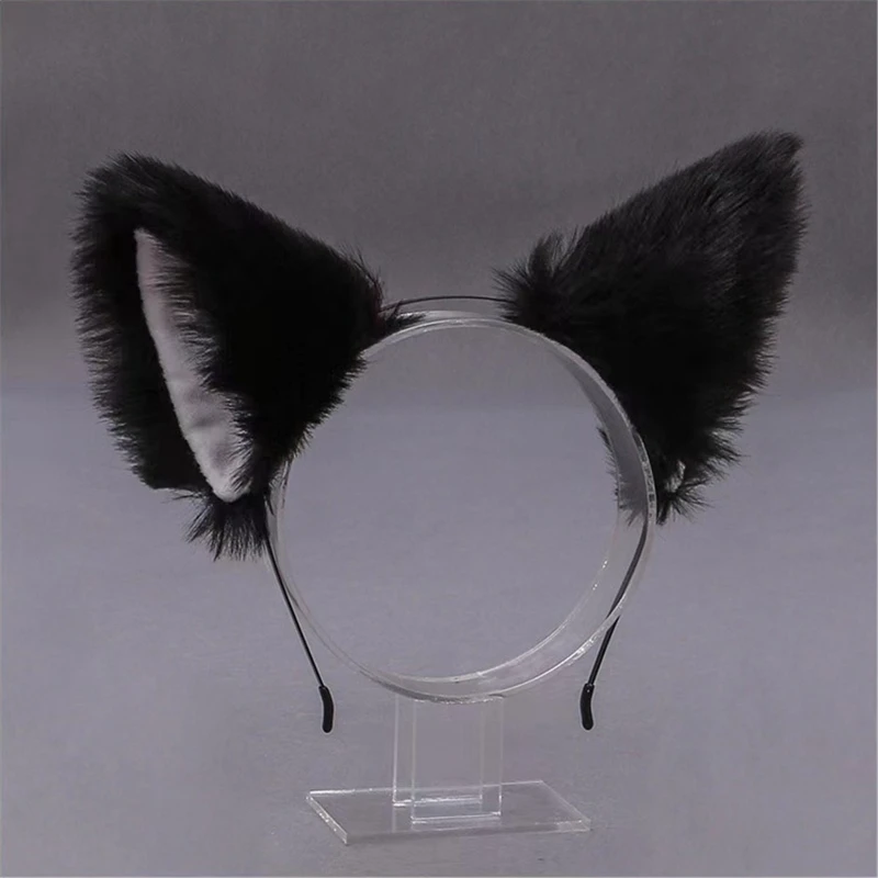 Katzenohren-Stirnband, Fuchs-Stirnband, Kopfschmuck, Weibliche Wolfshunde-Tierohren-Haarnadel, Glocken-Haarnadel, Schmuck, Cosplay-Dekoration – Detail 2