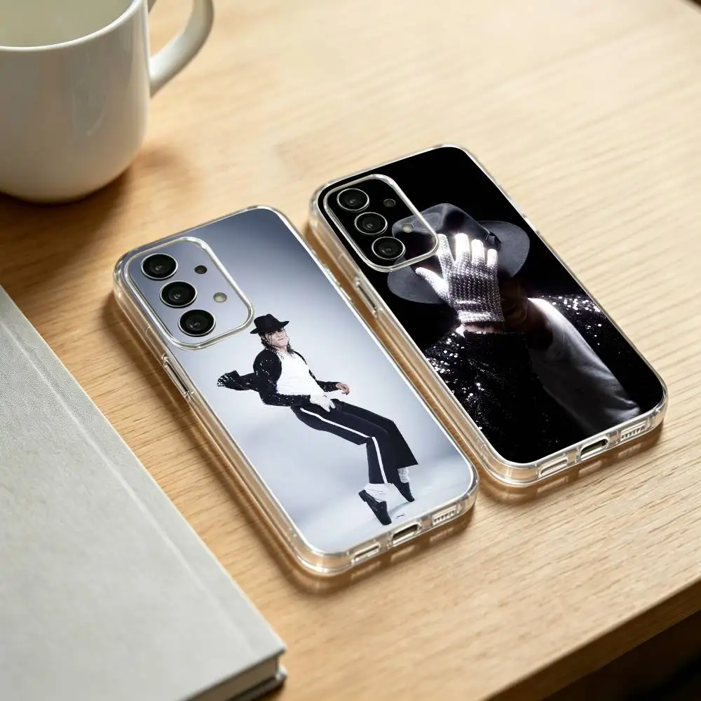 

M-Michael jackson Singer phone Case For Samsung S25,24,21,22,23,30,Ultra,20,Plus,Fe,Lite,Note Transparent Cover