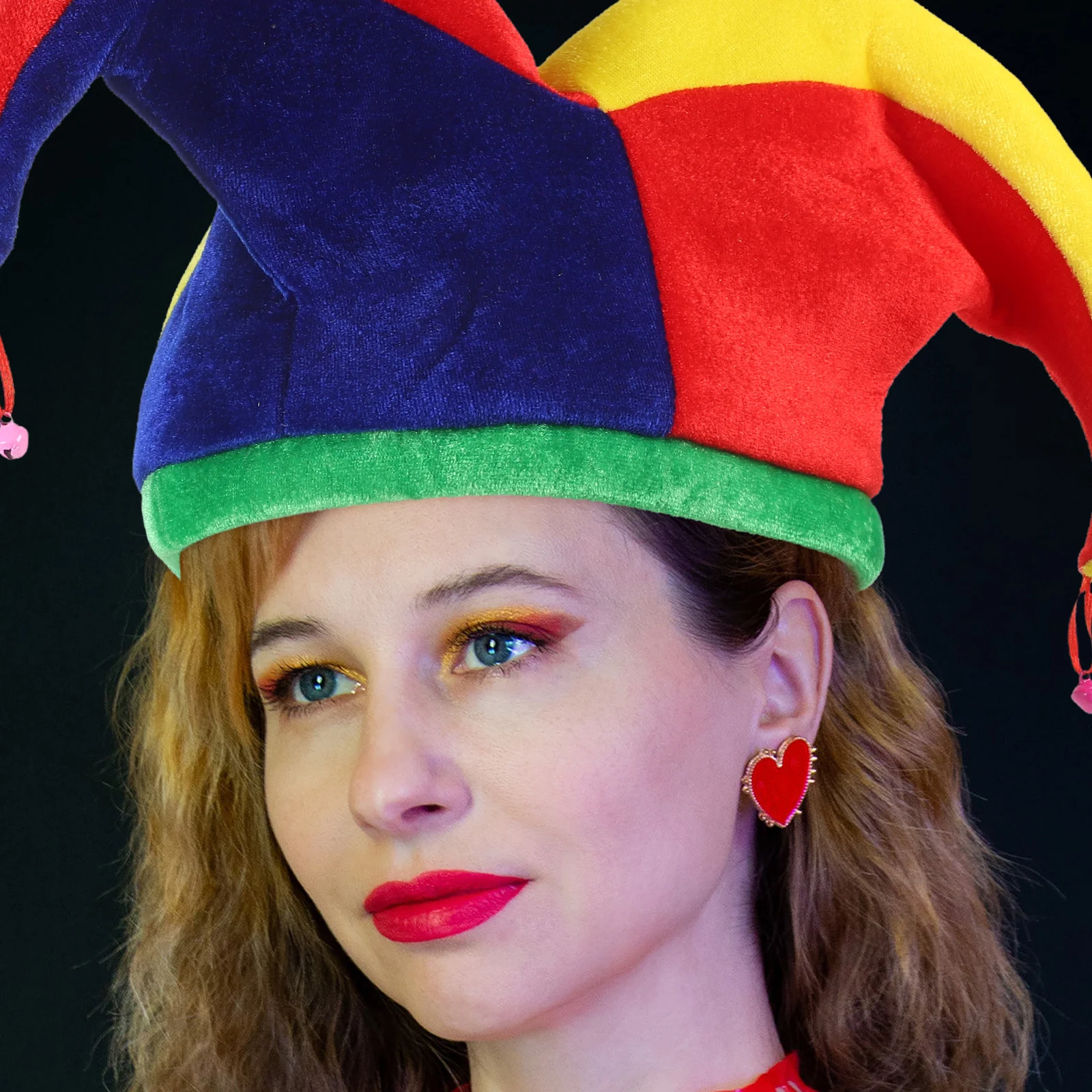 

3pcs Clown Hat Funny Triangle Tricorn Performance Prop for Adults Teens Party Cosplay Carnival Halloween Club Accessories