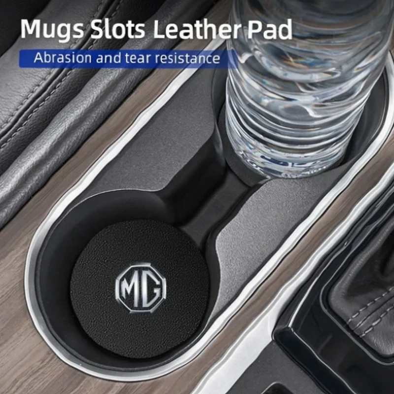 Car Cup Coaster Cup Holder Protector Liner Anti-slip Drink Pad Carbon Fiber For MG ZS MG4 EV MG HS MG3 MG5 EV Marvel R MG ONE