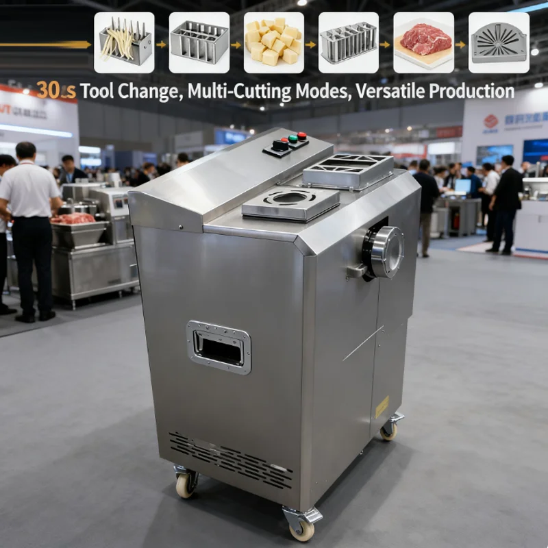 

Automatic Fresh Meat Grinder Stainless Steel Desktop Pork Beef Shredded Diced Electric Meat Slicer