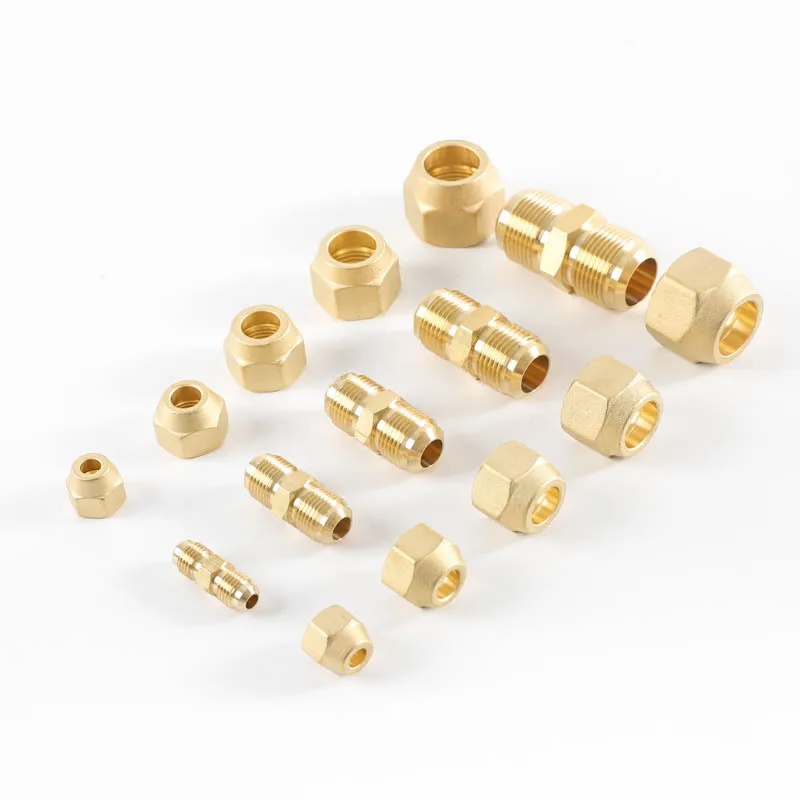 

Copper Pipe Fittings Air Conditioner For Refrigeration Accessories Elongated Union Joints Non-Welding Thickened Equal Diameter