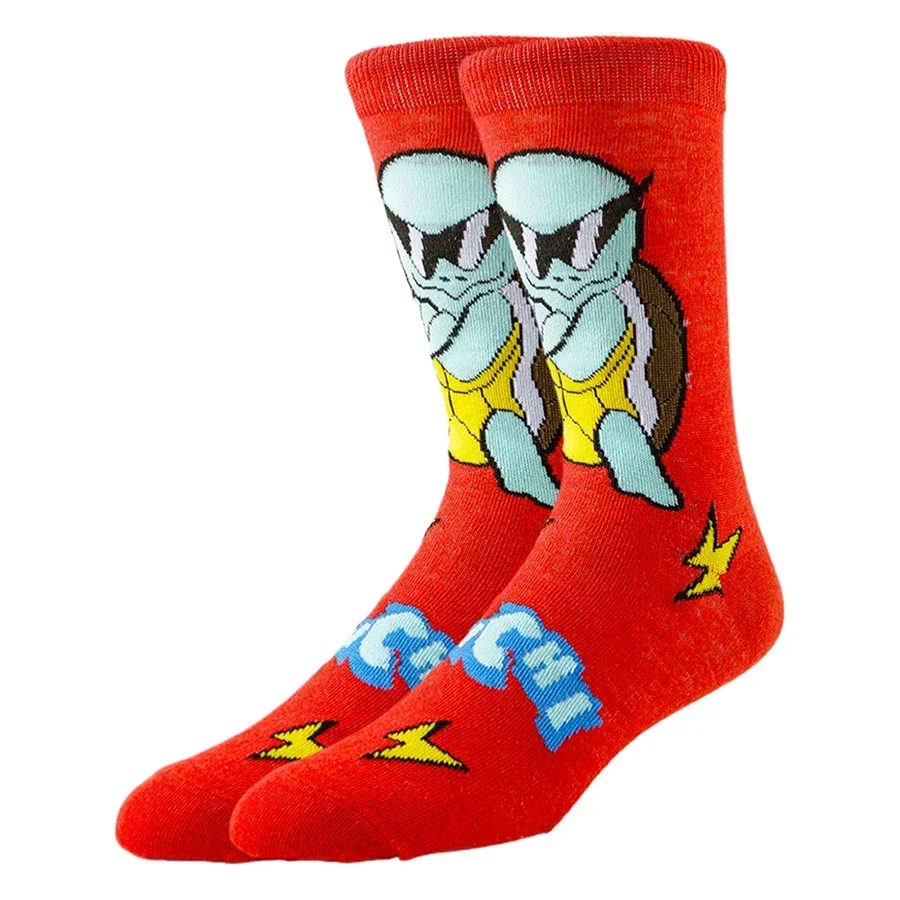 1/5 쌍 다카라 토미 유니섹스 참신 재미 있은 캐주얼 승무원 양말 만화 애니메이션 힙합 스트리트 패션 남성 여성
