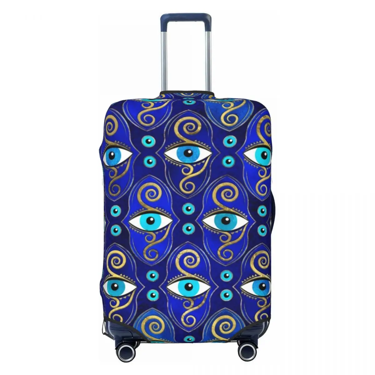 Evil Eye Charm Pattern Suitcase Cover Greek Eyes Mati Amulet Business Protector Vacation Elastic Luggage Case