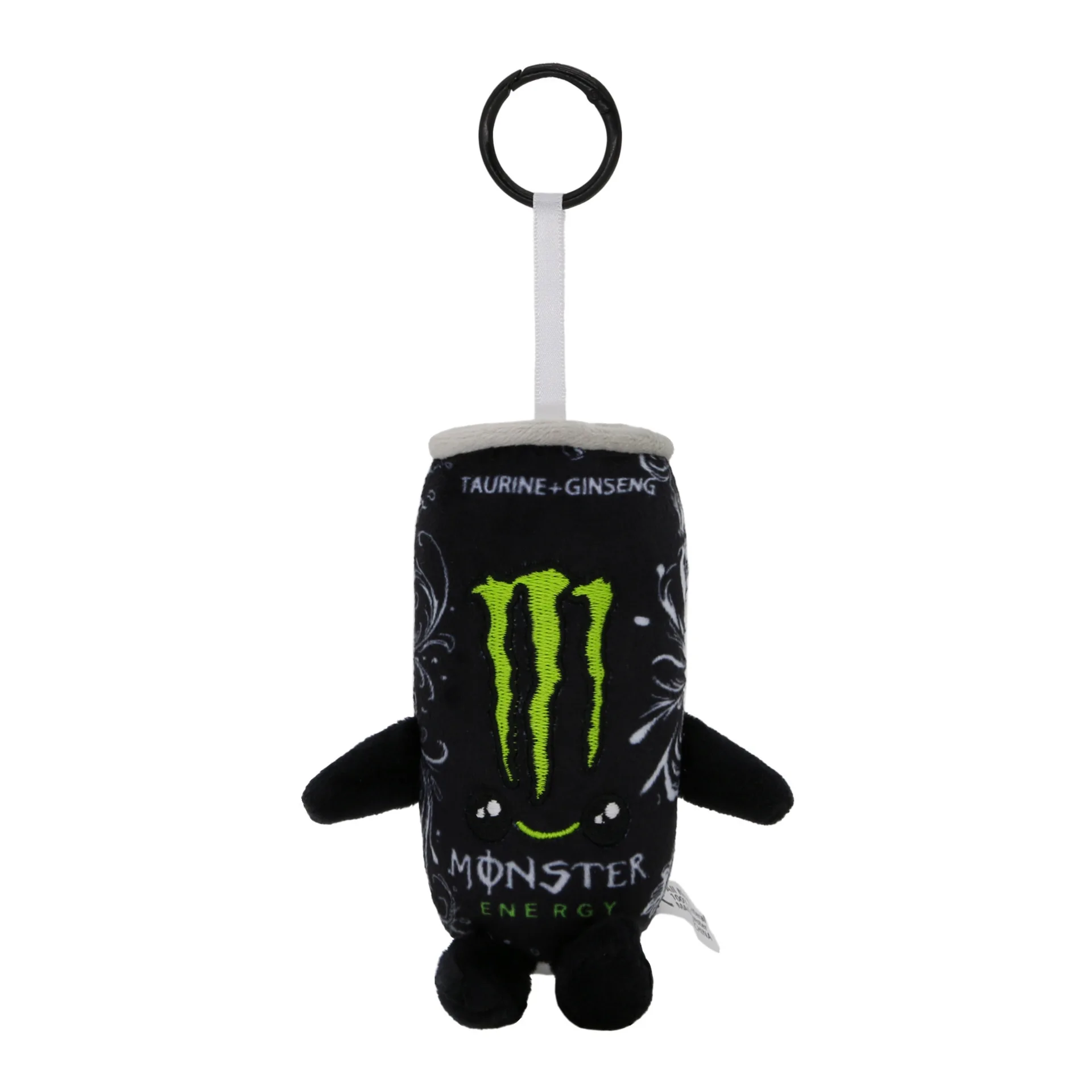 21pcs/lot 12cm Monster Energy Drink Plush Toy Keychain Simulation Can Zero Sugar Stuffed Doll Cute Gift For Fans Bag Charms