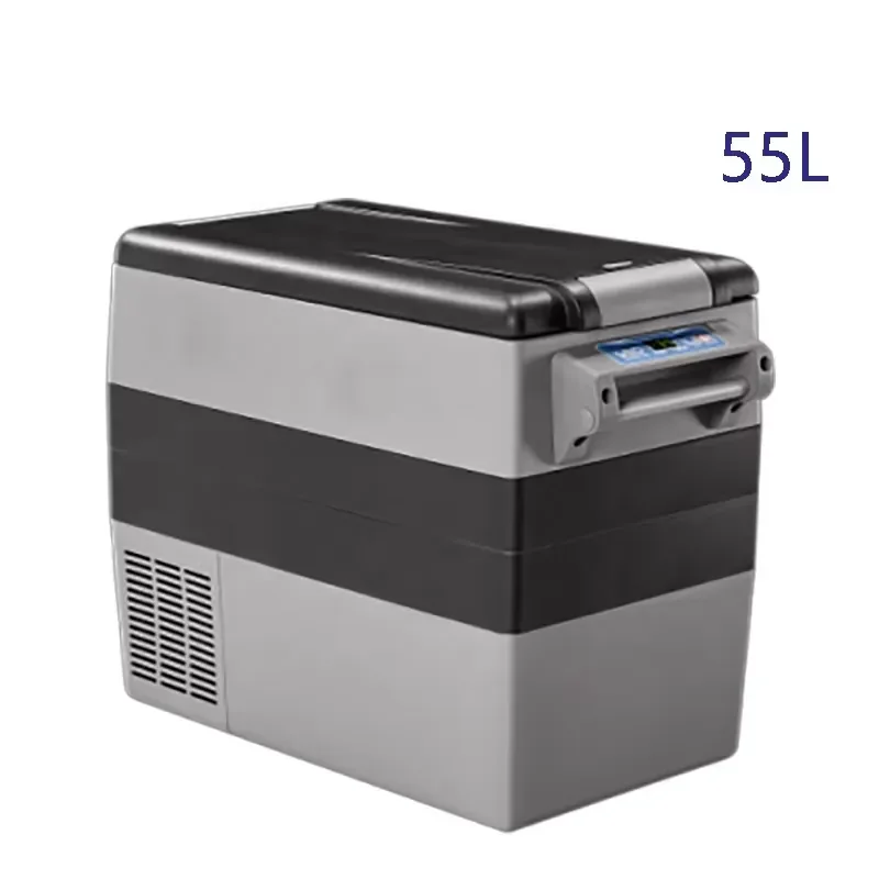 55L Portable Car Refrigerator 12V 24V DC Compressor Freezer for Outdoor Camping Travel Vehicle Cooler Box DC 12V 24V 55L Car