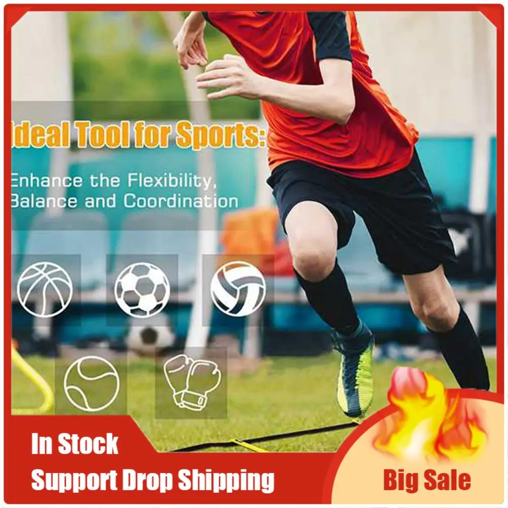 A35F New Agility Ladder Set 20Ft Adjustable Speed Training Ladder With 12 Football Training Disc For Soccer, Sports Training