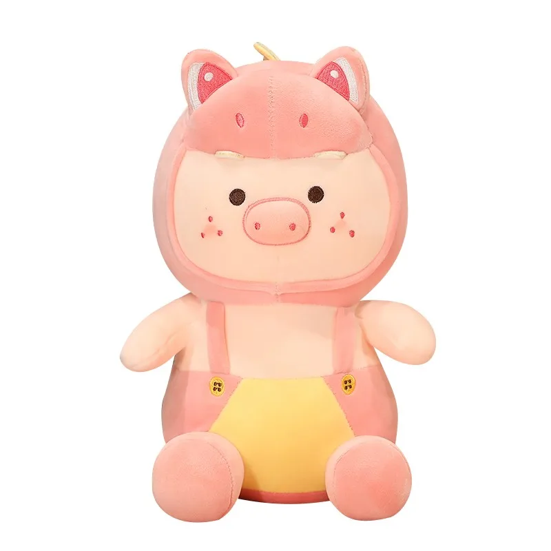 

Hot Cartoon Plush Pig Dolls Kawaii Piggy Overalls Pillow Stuffed Soft Animal Toy Baby Appease Gift For Children Girls