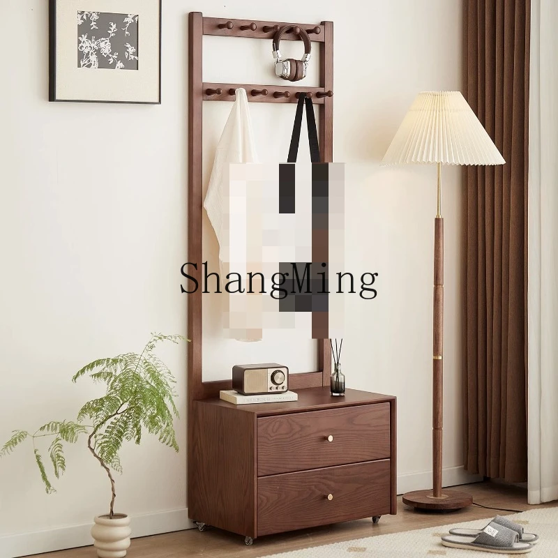 

FG solid wood bedside table, coat rack, integrated removable home bedroom, master bedroom, new storage storage cabinet