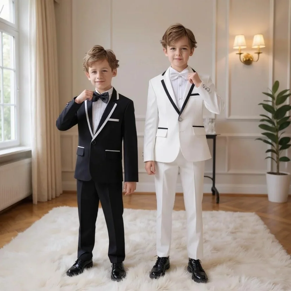 

2025 Boys Suits for Weddings Blazer Pants Kids Formal Clothes Dresses Children Party Sets Classic Boy School Uniform