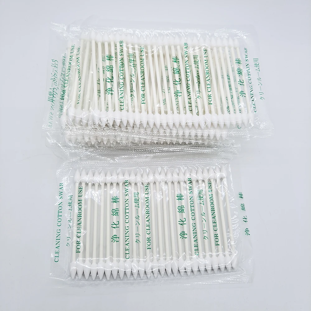 100PCS ไฟเบอร์ออปติกทําความสะอาด Sticks ไฟเบอร์ออปติก Swabs สําหรับ 1.25 มม./2.5 มม.LC/SC/FC/ST ตัวเชื่อมต่อเส้นใยเครื่องมือทําความสะอาด