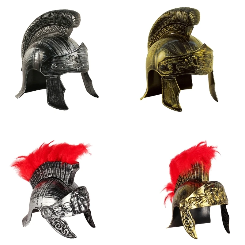 Adult Cosplay Knight Helmet Vintage Greek Roman Knight Headgear Carnival Party DXAA