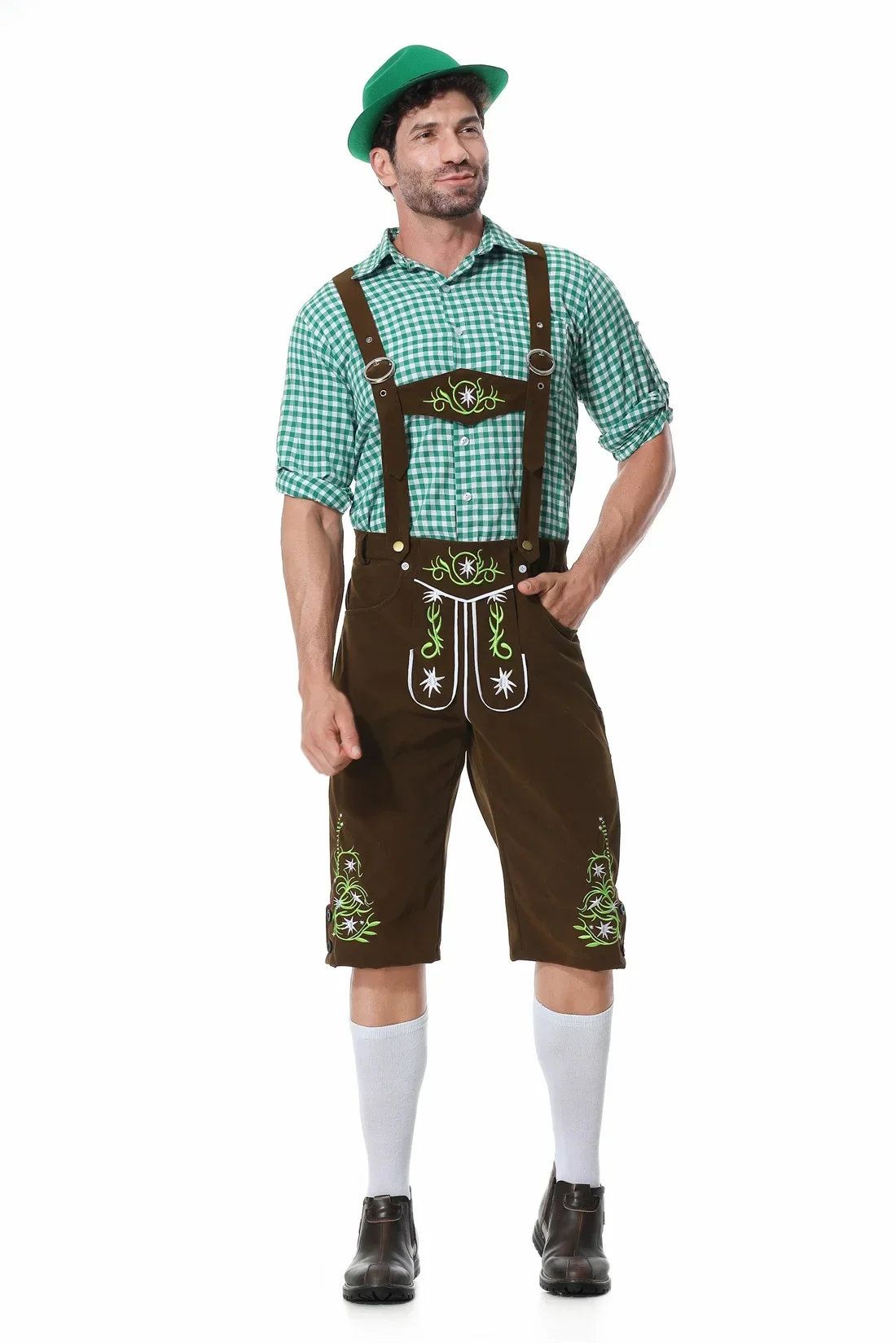 Men's New Green Bavarian Beer Suit for Oktoberfest Traditional German Wear