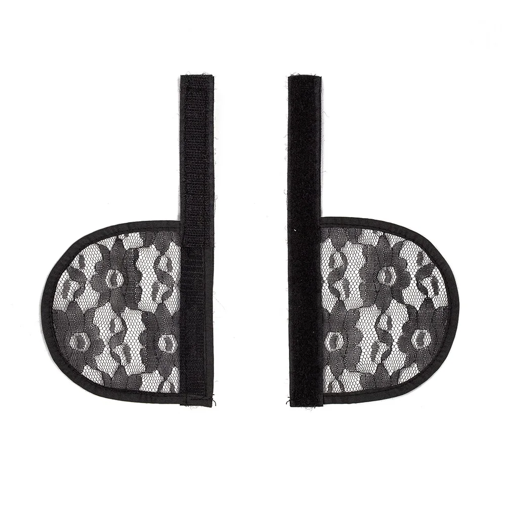 

High Quality Black Lace Hair Net Adjustable Hook-loop Ponytail Bases for Making Human Hair Ponytails