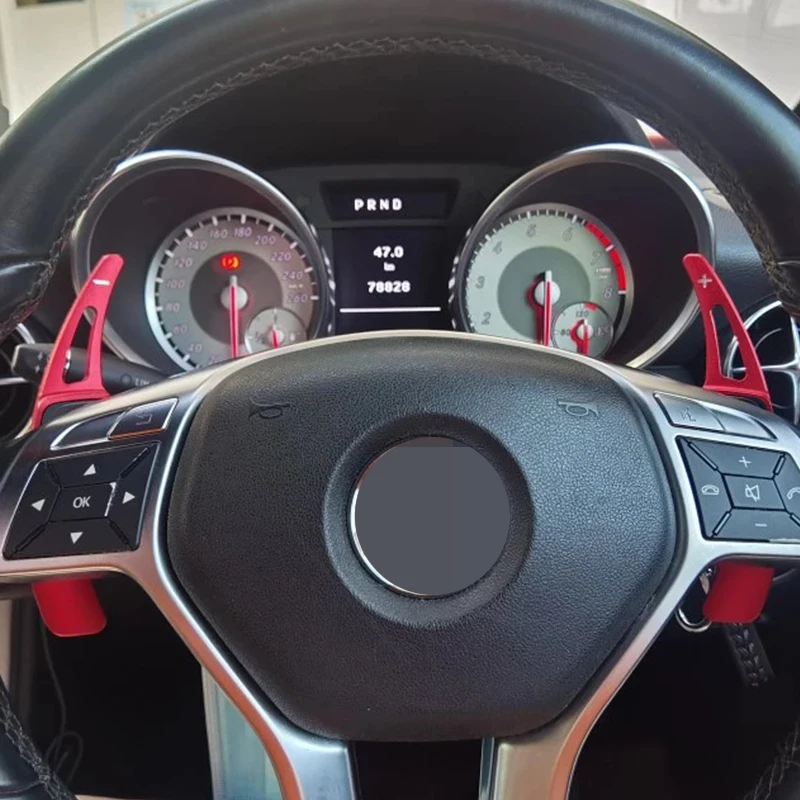 

Для Mercedes-Benz A-класса A180 A200 A220 A250 W176 2013-2015: Накладки на подрулевые лепестки переключения передач из алюминиевого сплава, тюнинг-аксессуары для автомобиля