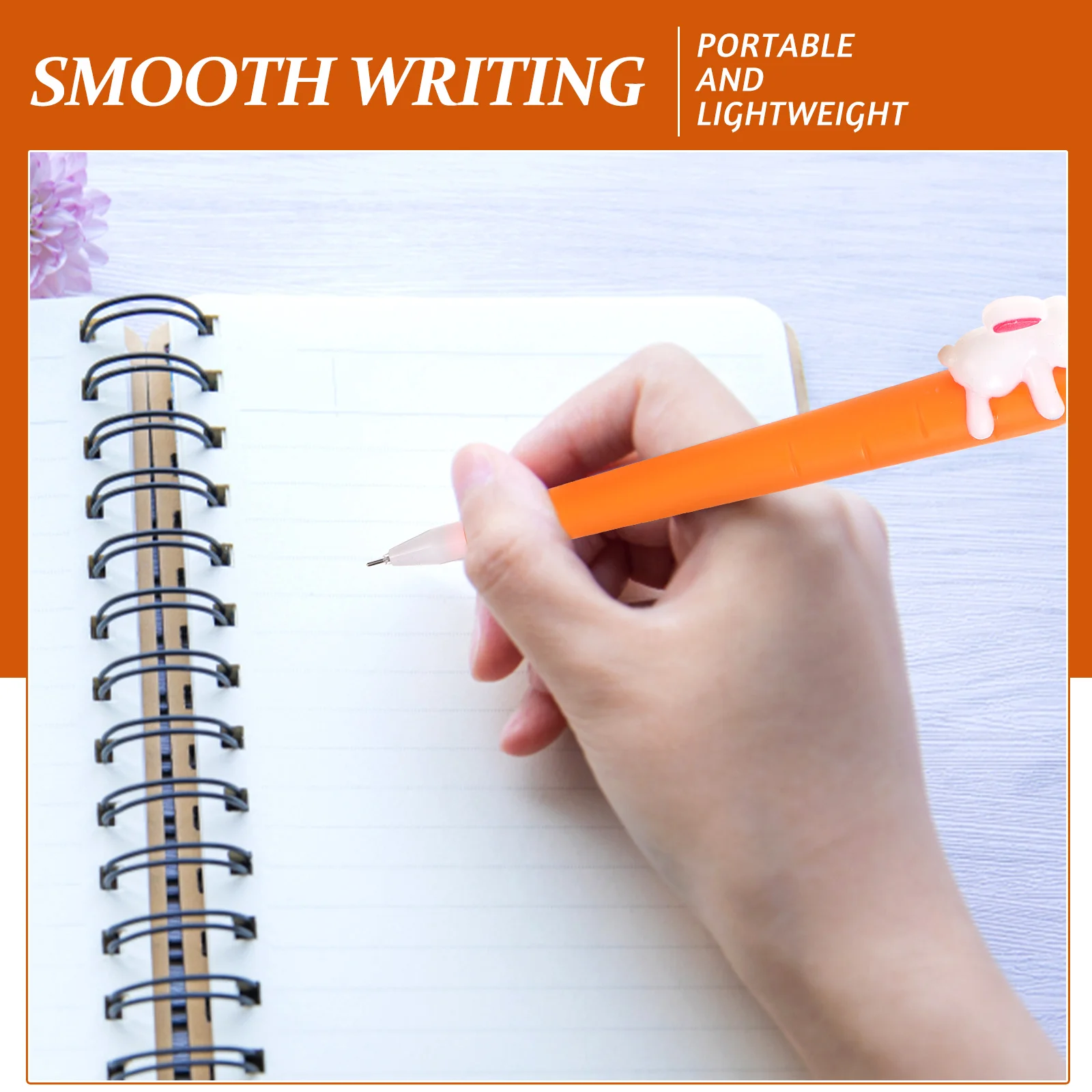 

15Pcs 0.5mm Gel Ink Pens Carrot Rabbit Cartoon Writing Student Pens Smooth Ink for Note Taking 0.5mm Pen Rabbit Pattern Pen