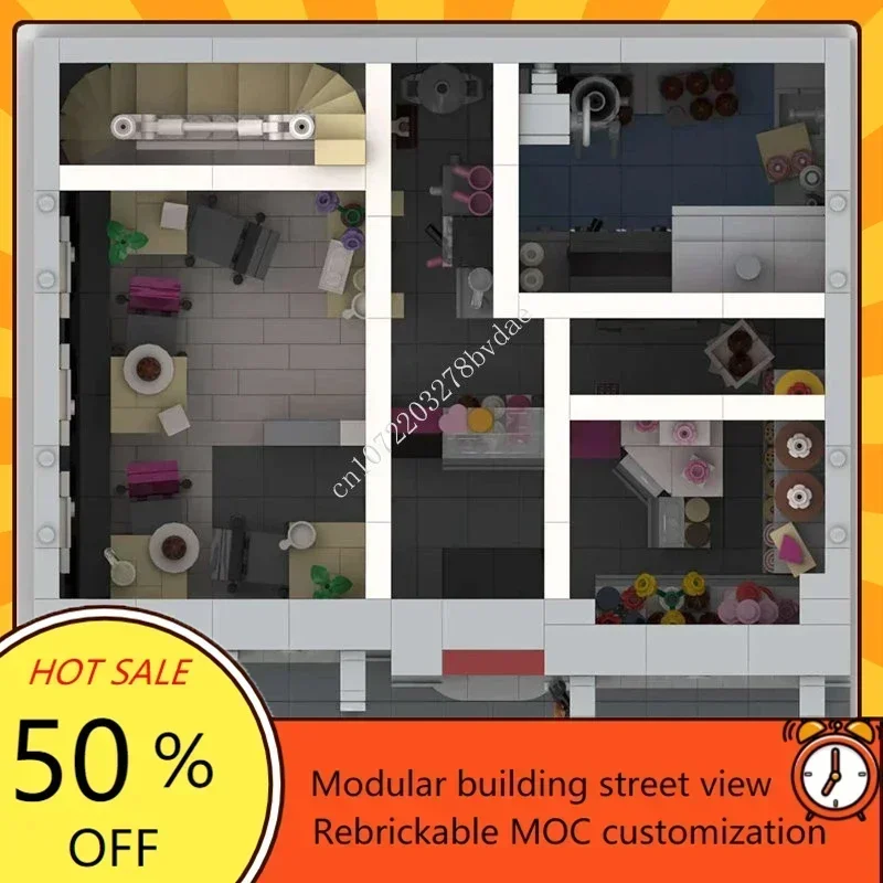 3419PCS Aangepaste MOC Gebakwinkel modulaire street view Model Custom Puzzel Kinderen verjaardag speelgoed kerstcadeaus