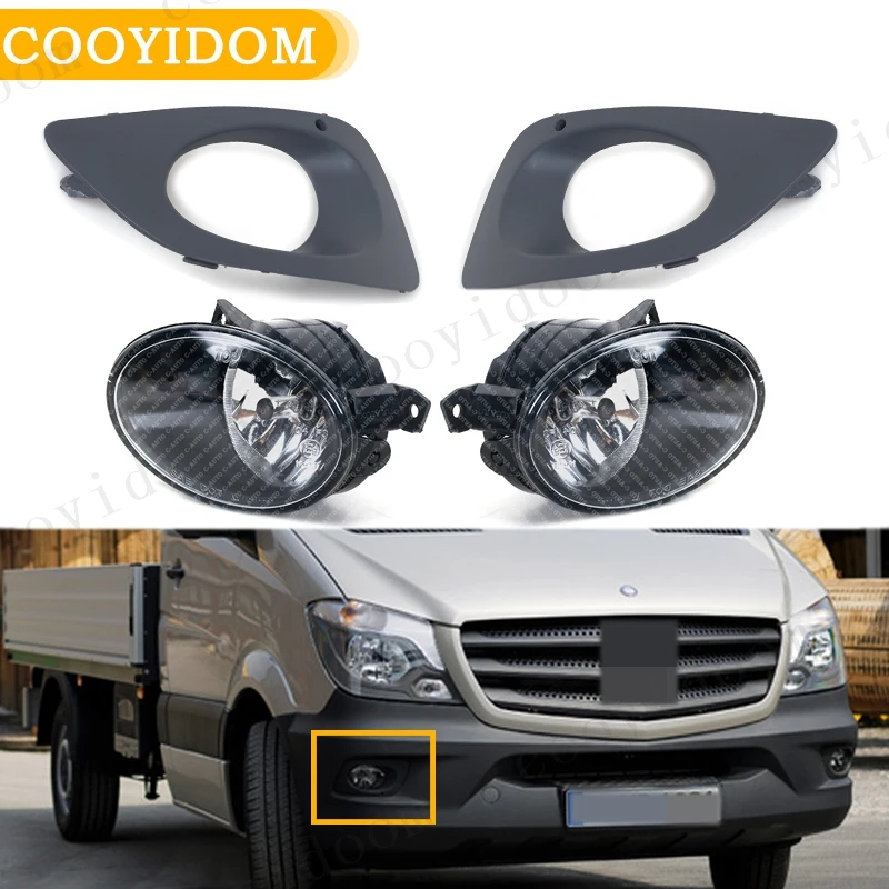 1Set New Front Fog Light Foglamps With Cover For Mercedes Benz Sprinter W906 9068203861 9068203961 car-styling