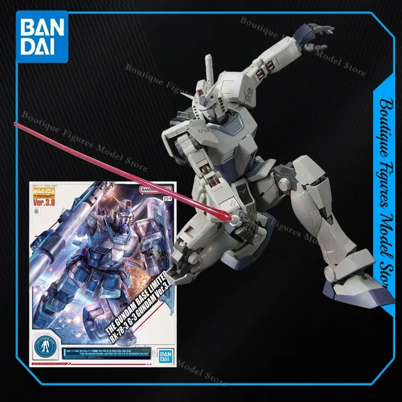

Bandai Genuine MG RX-78-3 G-3 GUNDAM Ver.3.0 THE GUNDAM BASE LIMITED Anime Action Figure Assembly Collection Model Gift Toys