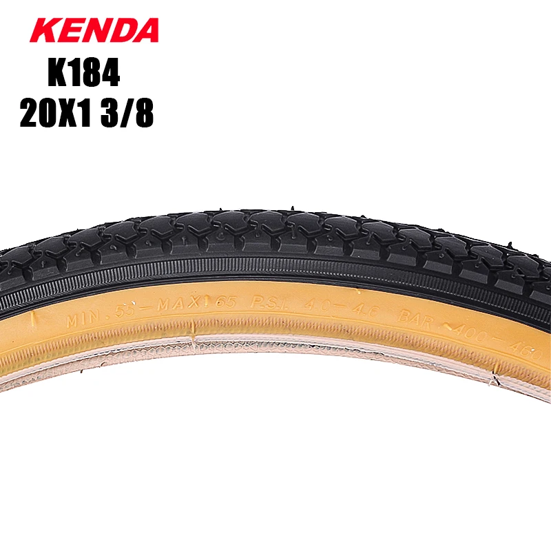 KENDA Folding Bicycle tire 20*1 3/8 (37-451) Retro Yellow Edge Mountain bike tires ultralight 420g cycling tyres pneu 55-65PSI