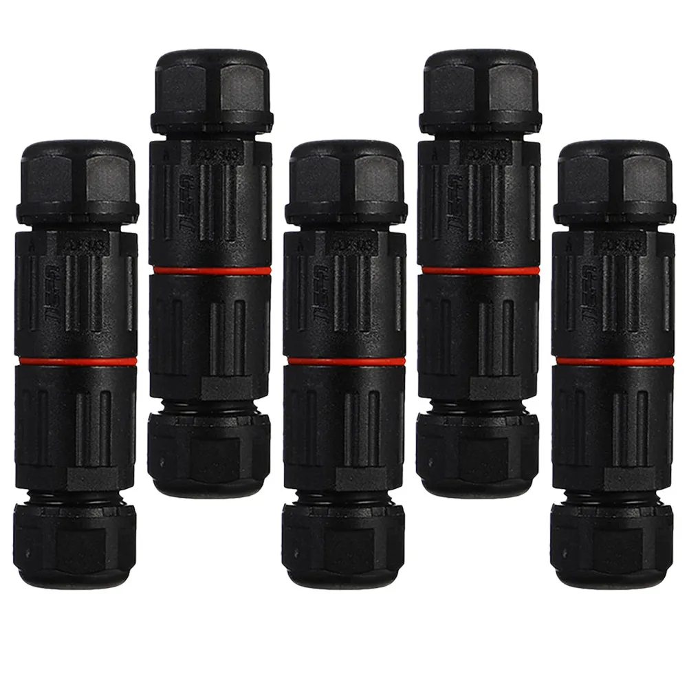 5Pcs Waterproof Electrical Cable Connectors Outdoor Wire Connector Replacement Flame Retardant for LED Garden Flood