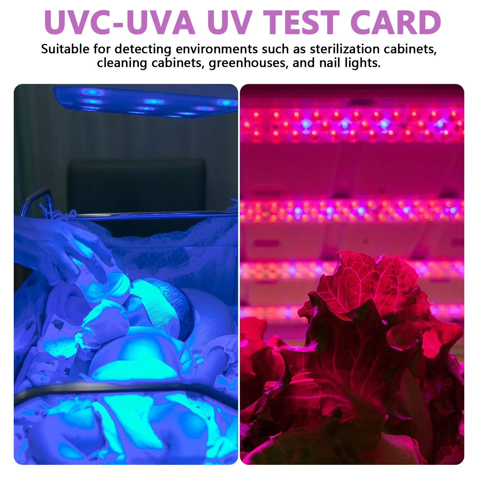 6Pcs Uv Test Identification Cards Portable Uva Uvc Accurate Uv Light Testing Strips Indoor Outdoor Use