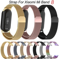 Milanese loop for Xiaomi smart Band 8-NFC Strap Sport wristband Miband8 smartwatch Replacement bracelet on Mi band 8 Accessories