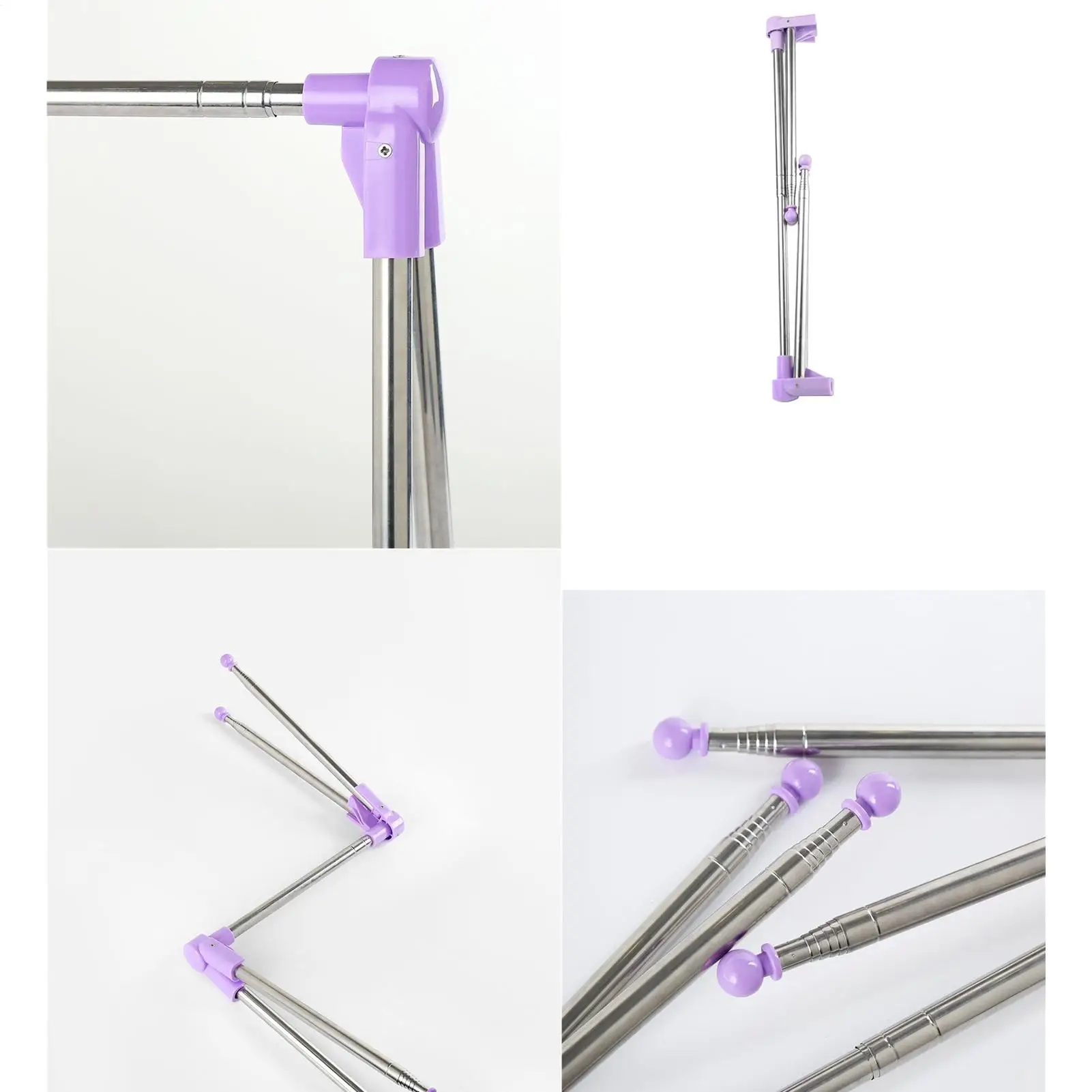 

Foldable Clothes Drying Rack Stainless Steel Telescopic Garment Hanger Laundry Drying Rack For Balcony Travel Camping Bathroom