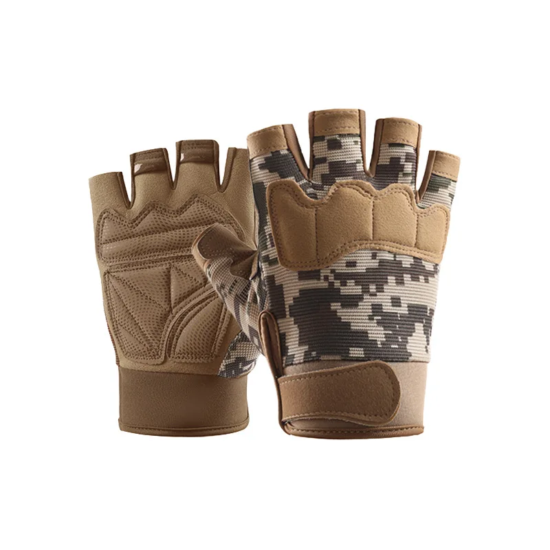 في الهواء الطلق التكتيكية نصف اصبع قفازات الذكور المضادة للانزلاق التدريب نصف يتعرض إصبع اللياقة البدنية القتالية المضادة للانزلاق ومقاومة للاهتراء