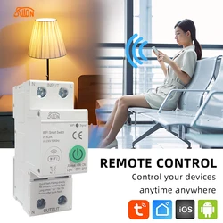 2P Wifi Breaker Smart Tijdschakelaar Draadloze Afstandsbediening Door Tuya Smart Leven App Met Alexa Google Yandex Alice voor Smart Home