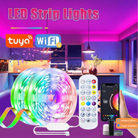 Tuya WIFI RGB Led Strip Lights 5m 10m 20m 30m Led Room Light with APP Control Flexible Ribbon Led Tape for Room Christmas Decor