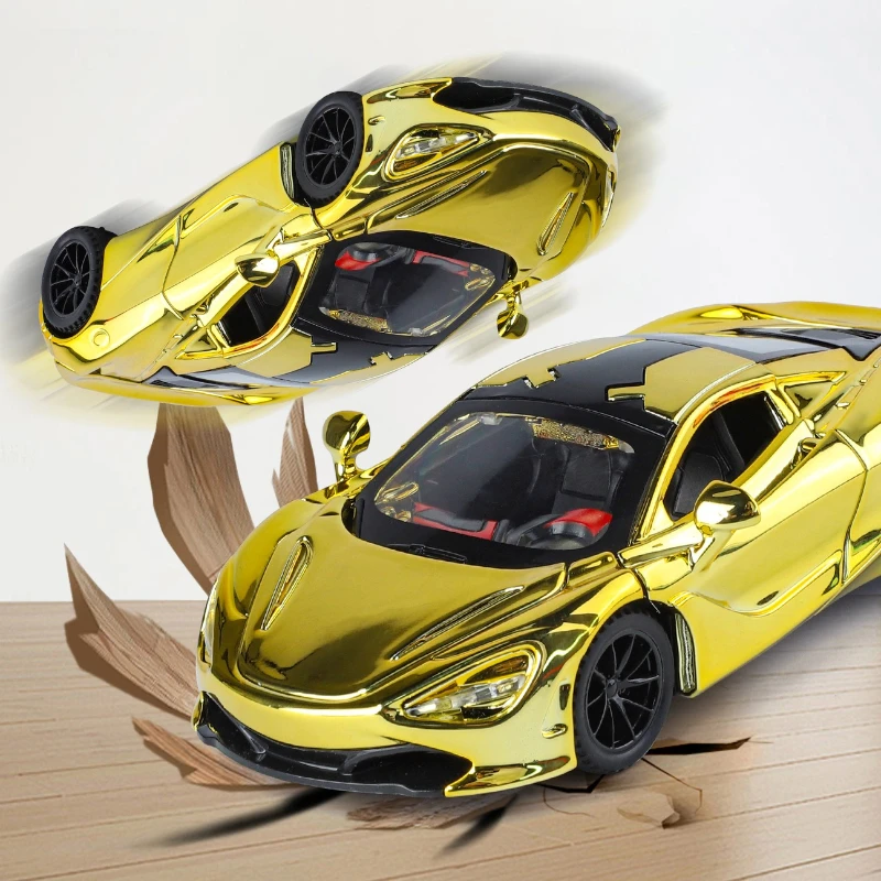 محاكاة 1/32 720S سوبر سبورت سيارة نموذج سبيكة دييكاست لعبة سيارة الأطفال الصبي هدية عيد ميلاد الصوت ضوء ديكور المنزل مصغرة #4