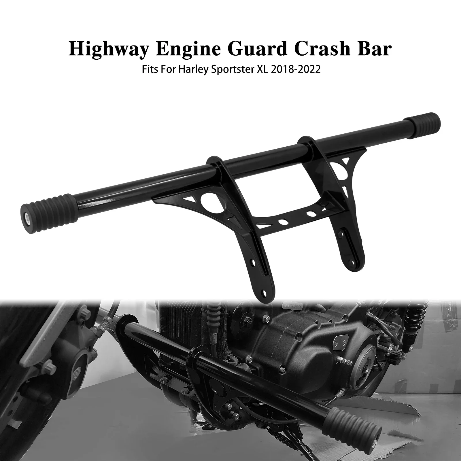 

Motorcycle Highway Crash Bar Engine Guard Protector Black Steel For Harley Sportster XL 1200 883 Iron Custom 2018 2019 2020 2021